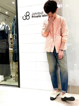 「Johnbull Private labo（ジョンブルプライベートラボ）のアイテム（ブルゾン）」を使った、J2さん（メンズ・180cm）の春コーディネート