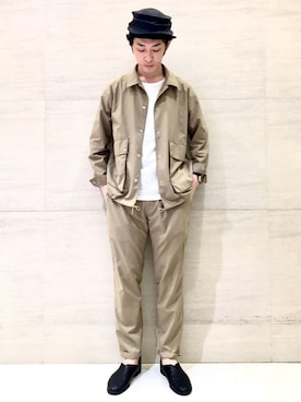 「Johnbull Private labo（ジョンブルプライベートラボ）のアイテム（ブルゾン）」を使った、J2さん（メンズ・180cm）の春コーディネート