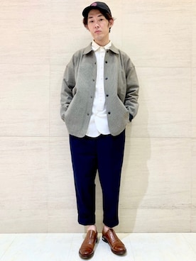 「Johnbull Private labo（ジョンブルプライベートラボ）のアイテム（Tシャツ/カットソー）」を使った、J2さん（メンズ・180cm）の夏コーディネート