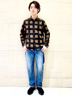 「Johnbull Private labo（ジョンブルプライベートラボ）のアイテム（シャツ/ブラウス）」を使った、J2さん（メンズ・180cm）の夏コーディネート