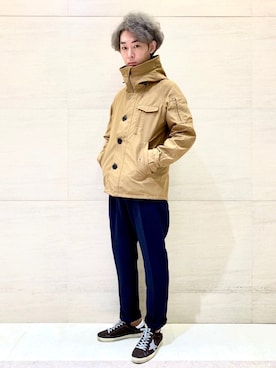「Johnbull Private labo（ジョンブルプライベートラボ）のアイテム（マウンテンパーカー）」を使った、J2さん（メンズ・180cm）の夏コーディネート