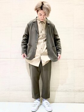 「Johnbull Private labo（ジョンブルプライベートラボ）のアイテム（シャツ/ブラウス）」を使った、J2さん（メンズ・180cm）の秋コーディネート