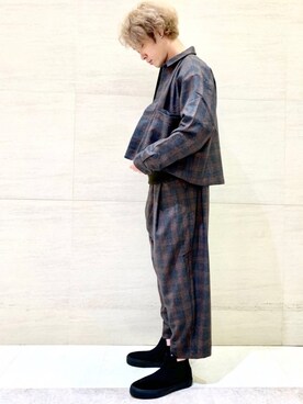 「Johnbull Private labo（ジョンブルプライベートラボ）のアイテム（ニット/セーター）」を使った、J2さん（メンズ・180cm）の秋コーディネート