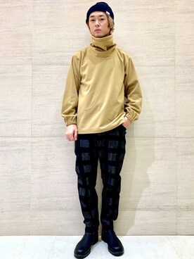 「Johnbull Private labo（ジョンブルプライベートラボ）のアイテム（帽子）」を使った、J2さん（メンズ・180cm）の秋コーディネート