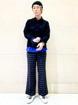 「Johnbull Private labo（ジョンブルプライベートラボ）のアイテム（帽子）」を使った、J2さん（メンズ・180cm）の秋コーディネート
