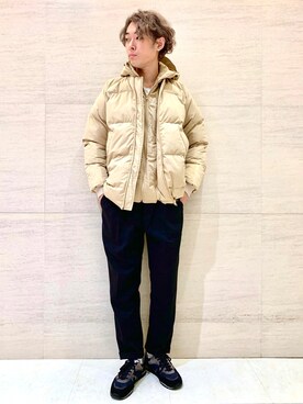 「johnbull」｜「アイテム（ダウンジャケット/コート）」を使った、J2さん（メンズ・180cm）の秋コーディネート