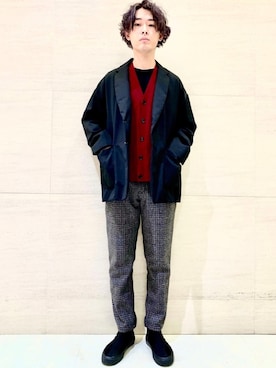 「Johnbull Private labo（ジョンブルプライベートラボ）のアイテム（Tシャツ/カットソー）」を使った、J2さん（メンズ・180cm）の秋コーディネート