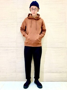 「Johnbull Private labo（ジョンブルプライベートラボ）のアイテム（帽子）」を使った、J2さん（メンズ・180cm）の秋コーディネート