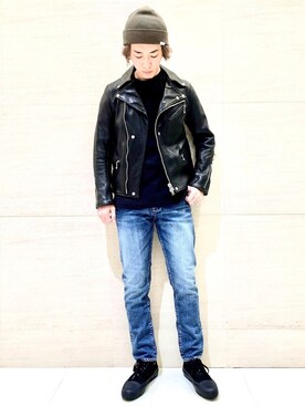 「Johnbull Private labo（ジョンブルプライベートラボ）のアイテム（ジャケット/アウター）」を使った、J2さん（メンズ・180cm）の冬コーディネート