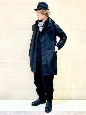 「Johnbull Private labo（ジョンブルプライベートラボ）のアイテム（その他アウター）」を使った、J2さん（メンズ・180cm）の冬コーディネート