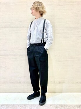 「Johnbull Private labo（ジョンブルプライベートラボ）のアイテム（パンツ）」を使った、J2さん（メンズ・180cm）の冬コーディネート