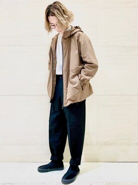 「Johnbull Private labo（ジョンブルプライベートラボ）のアイテム（パンツ）」を使った、J2さん（メンズ・180cm）の冬コーディネート