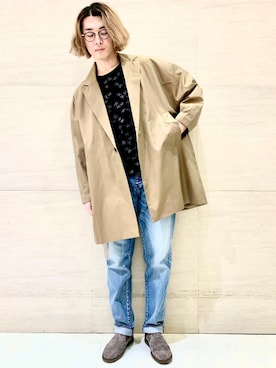 「BASISBROEK（バシスブルック）のアイテム（ジャケット/アウター）」を使った、J2さん（メンズ・180cm）の春コーディネート