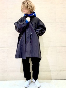 「BASISBROEK（バシスブルック）のアイテム（モッズコート）」を使った、J2さん（メンズ・180cm）の春コーディネート