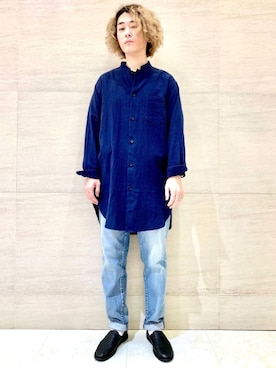 「johnbull」｜「アイテム（スリッポン）」を使った、J2さん（メンズ・180cm）の春コーディネート