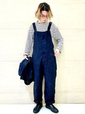 「Johnbull（ジョンブル）のアイテム（サロペット/オーバーオール）」を使った、J2さん（メンズ・180cm）の春コーディネート