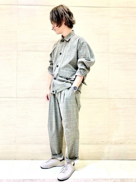 「Johnbull（ジョンブル）のアイテム（その他アウター）」を使った、J2さん（メンズ・180cm）の春コーディネート