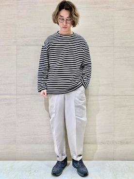 「Johnbull Private labo（ジョンブルプライベートラボ）のアイテム（パンツ）」を使った、J2さん（メンズ・180cm）の春コーディネート