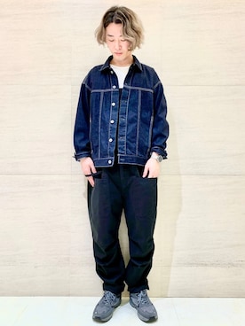 「Johnbull Private labo（ジョンブルプライベートラボ）のアイテム（サロペット/オーバーオール）」を使った、J2さん（メンズ・180cm）の春コーディネート