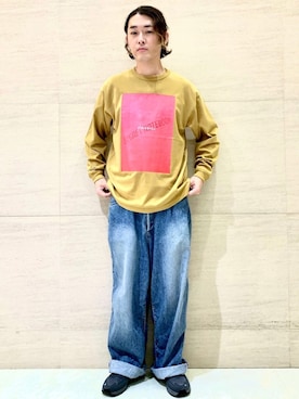 「Johnbull（ジョンブル）のアイテム（デニムパンツ）」を使った、J2さん（メンズ・180cm）の夏コーディネート