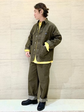 「johnbull」｜「アイテム（カバーオール）」を使った、J2さん（メンズ・180cm）の秋コーディネート