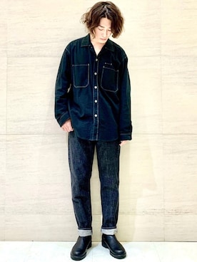 「johnbull」｜「アイテム（ブーツ）」を使った、J2さん（メンズ・180cm）の秋コーディネート