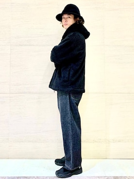 「Johnbull（ジョンブル）のアイテム（その他アウター）」を使った、J2さん（メンズ・180cm）の冬コーディネート