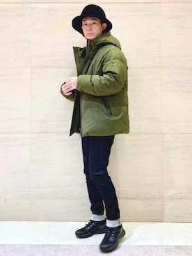 「Johnbull Private labo（ジョンブルプライベートラボ）のアイテム（パンツ）」を使った、J2さん（メンズ・180cm）の冬コーディネート