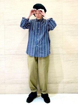 「ジョンブル　プライベート　ラボ(Johnbull Private labo)」｜「アイテム（パンツ）」を使った、J2さん（メンズ・180cm）の春コーディネート