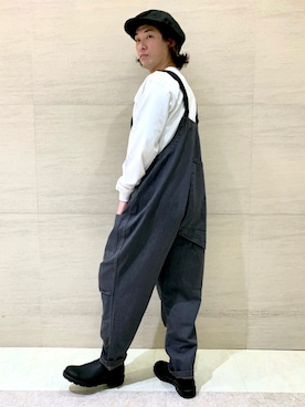 「johnbull」｜「アイテム（サロペット/オーバーオール）」を使った、J2さん（メンズ・180cm）の春コーディネート