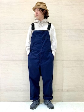 「Johnbull（ジョンブル）のアイテム（オールインワン・サロペット）」を使った、J2さん（メンズ・180cm）の春コーディネート