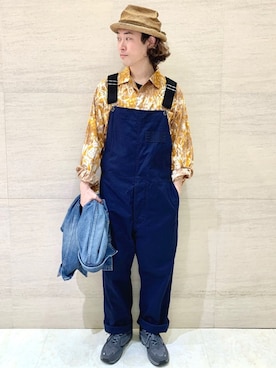 「Johnbull（ジョンブル）のアイテム（オールインワン・サロペット）」を使った、J2さん（メンズ・180cm）の春コーディネート