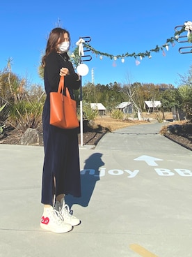 「SEVENDAYS=SUNDAY（セブンデイズサンデイ）のアイテム（オールインワン・サロペット）」を使った、AKARIさん（レディース・152cm）の冬コーディネート