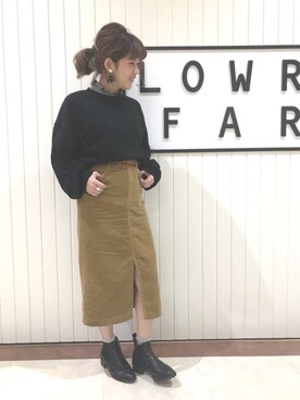 LOWRYS FARM ゆめタウン高松｜miyusan☆使用「LOWRYS FARM（１７ＦＷサイドゴアブーツ　770095）」的時尚穿搭