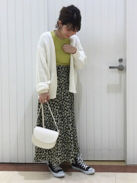 miyusan☆さんの「ハナクルミボタンＡラインスカート　828989」を使ったコーディネート