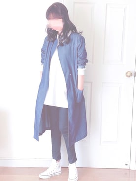 「GRL（グレイル）のアイテム（デニムジャケット）」を使った、cocoroさん（レディース・159cm）の春コーディネート