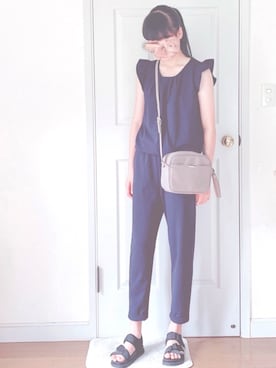 「アイテム（つなぎ/オールインワン、その他）」を使った、cocoroさん（レディース・160cm）の夏コーディネート