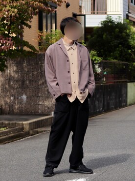 「BASQUE magenta（バスクマゼンタ）のアイテム（ブルゾン）」を使った、トミーさん（メンズ・178cm）の秋コーディネート