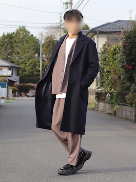 「Loose/ルース（ルース）のアイテム（テーラードジャケット）」を使った、トミーさん（メンズ・178cm）の冬コーディネート