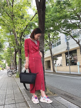 「DIESEL」｜「アイテム（ワンピース/ドレス）」を使った、唯さん（レディース・160cm）の春コーディネート