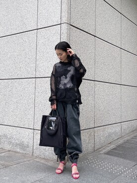 「DIESEL」｜「アイテム（サンダル）」を使った、唯さん（レディース・160cm）の夏コーディネート