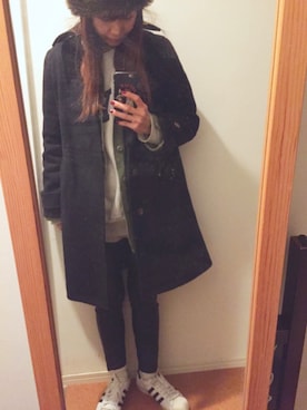 「A.P.C.（アーペーセー）のアイテム（その他アウター）」を使った、warmth♡Kaoriさん（レディース・157cm）の冬コーディネート