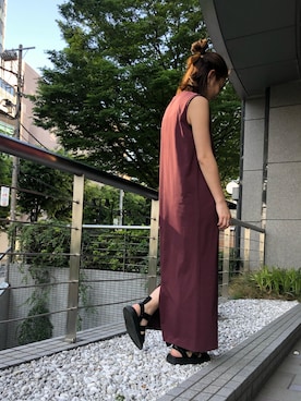 「STUDIOUS(ステュディオス)のアイテム(ワンピース/ドレス)」を使った、KAORIさん(レディース・154cm)の夏コーディネート