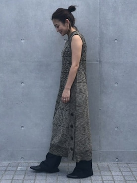 「STUDIOUS（ステュディオス）のアイテム」を使った、KAORIさん（レディース・153cm）の夏コーディネート