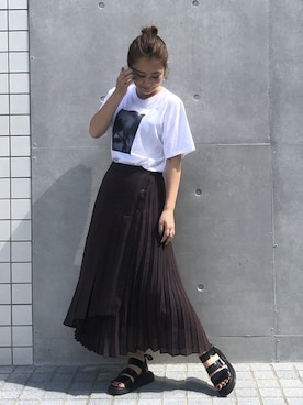 「STUDIOUS（ステュディオス）のアイテム（トップス）」を使った、KAORIさん（レディース・153cm）の夏コーディネート