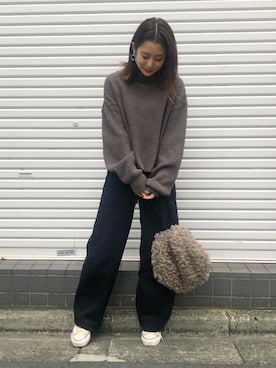 「STUDIOUS（ステュディオス）のアイテム」を使った、KAORIさん（レディース・153cm）の秋コーディネート