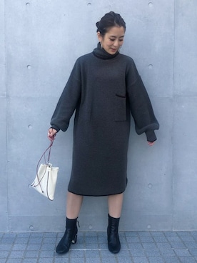 「MARROW（マロウ）のアイテム」を使った、KAORIさん（レディース・153cm）の秋コーディネート