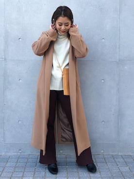 「STUDIOUS SELECT（ステュディオスセレクト）のアイテム」を使った、KAORIさん（レディース・153cm）の秋コーディネート