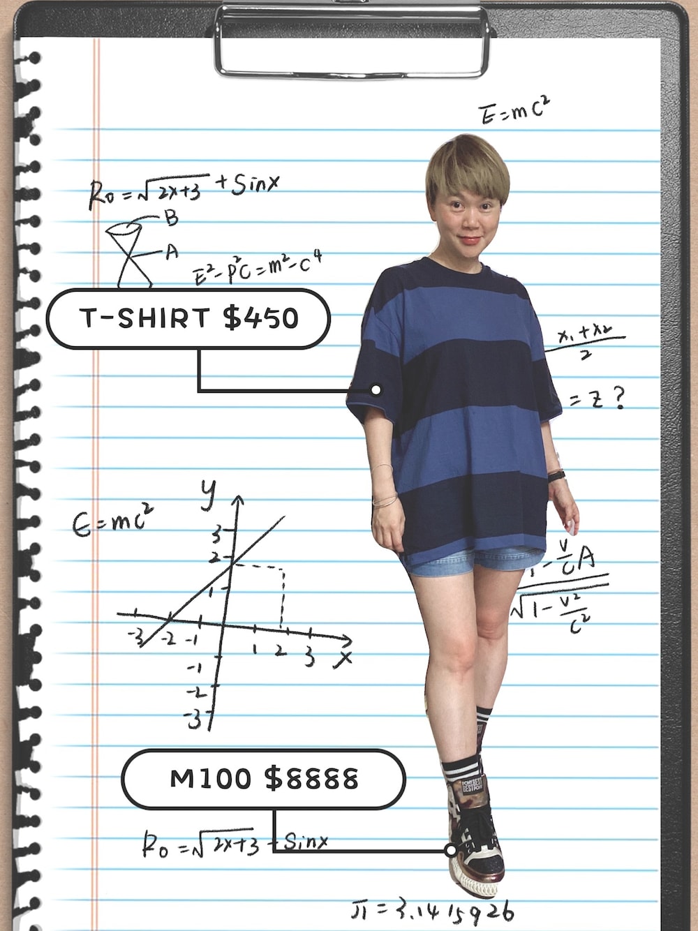 「fashion」｜「GAPのアイテム（Tシャツ/カットソー、ブルー系）」を使った、Jessie Wuさん（レディース・156cm）の夏コーディネートの1枚目の写真
