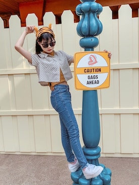 「Rodeo Crowns（ロデオクラウンズ）のアイテム」を使った、YURAさん（レディース・157cm）の春コーディネート